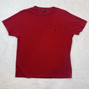90s Polo Ralph Lauren Tee T Blank Single Stitch‎ Shirt Red Pocket SELVEDGE